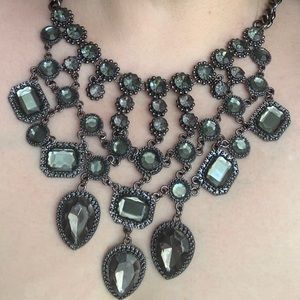 Gunmetal Gray Statement Necklace - Never Been Worn